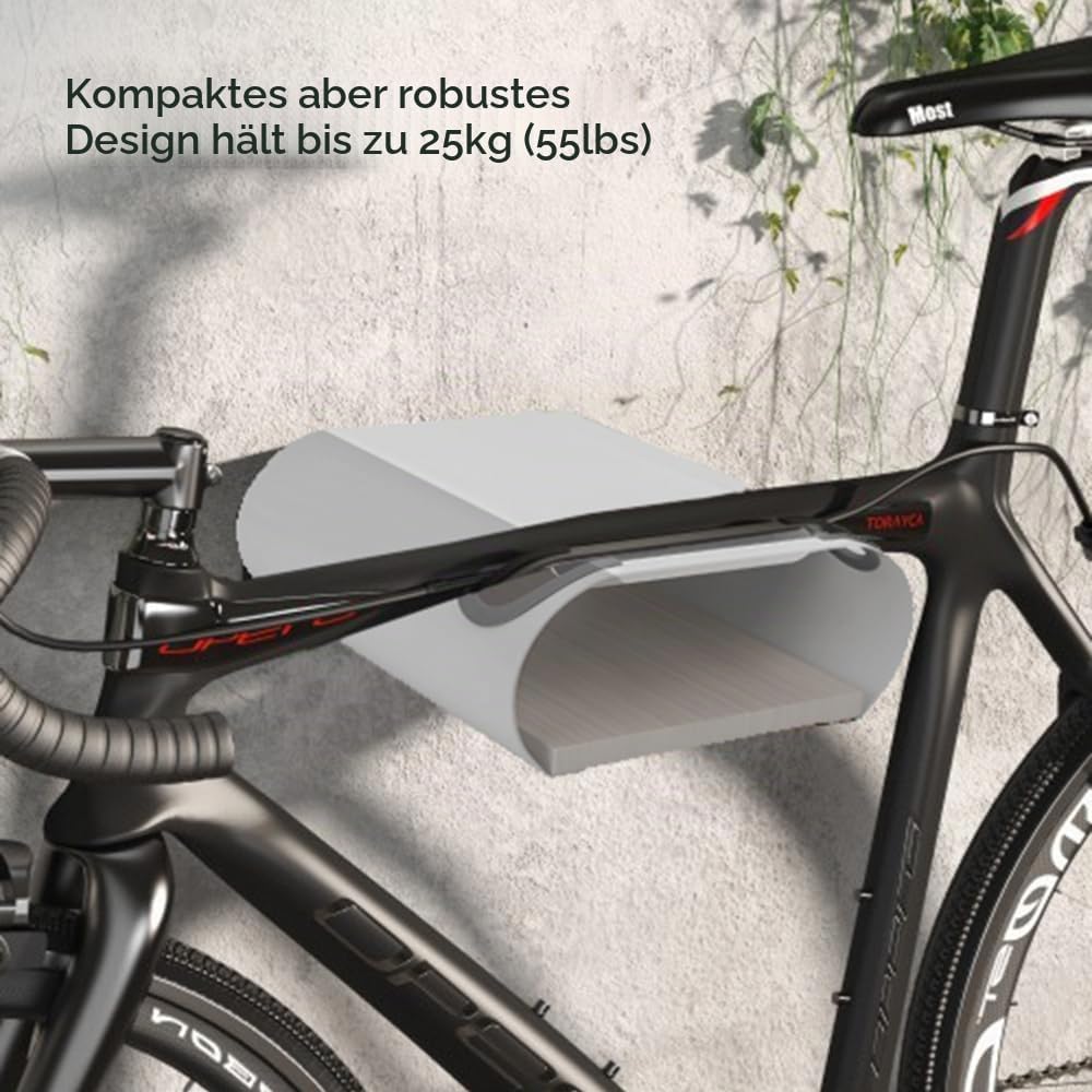 Maclean MC-466 Fahrrad-Wandhalterung Wandfahrradträger Horizontal Fahrradwandhalterung Fahrradhalter