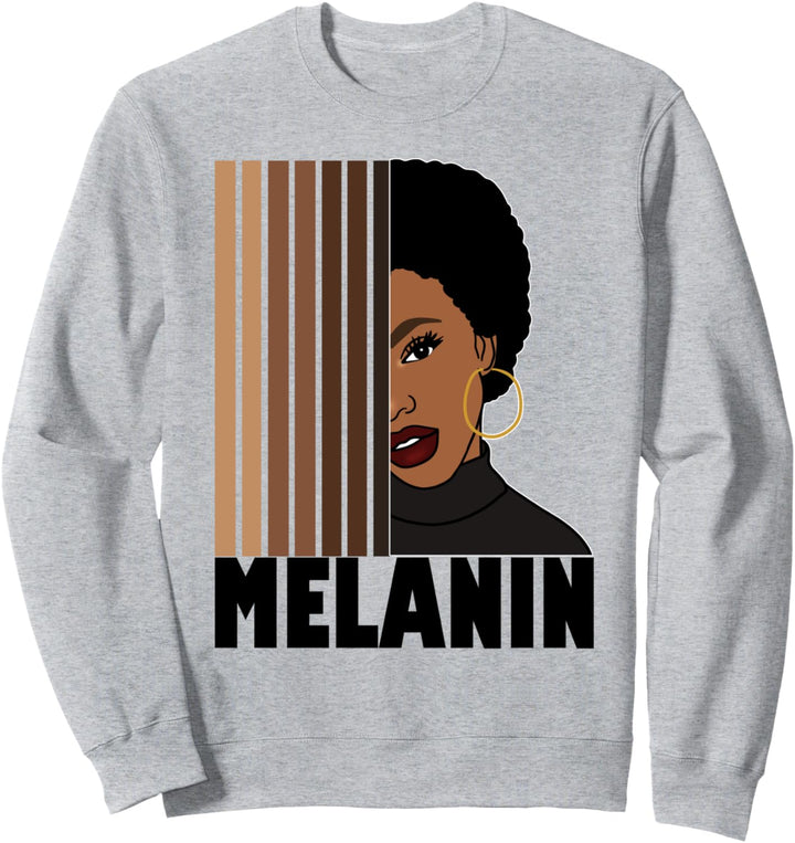 Oheneba: Melanin Shades Black Girl Magic Afro Pride Queen Sweatshirt