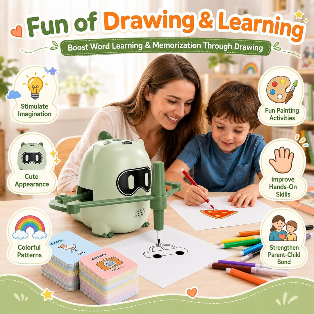 Zeichenroboter für Kinder mit Kameraerkennung &amp; Englische Sprachbegleitung