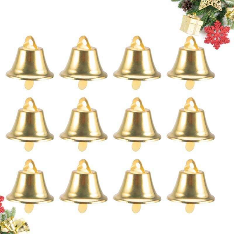 Operitacx 120 StüCk GlöCkchen Zum Basteln, 20mm Kleine GlöCkchen FüR Basteln, Weihnachtsglocken, Win