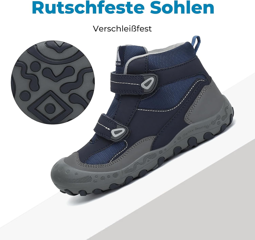 Mishansha Kinder Wanderschuhe Trekking Wanderstiefel Outdoor Trekkingschuhe 28 EU Signalblau, 28 EU
