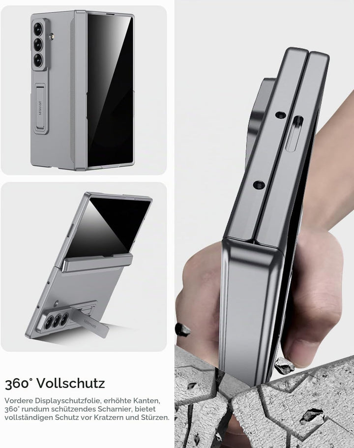 Miimall Kompatibel mit Samsung Galaxy Z Fold 7 Hülle mit Displayschutz Anti-SPY, [Magnetischer Schar