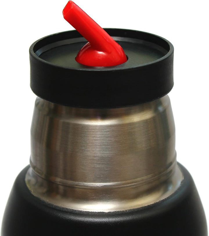 Mate Green Largoinox Vacuum Flask 1L Schwarz ● INOX 18/8 Edelstahl Thermoflasche ● Ideal für Mate Te