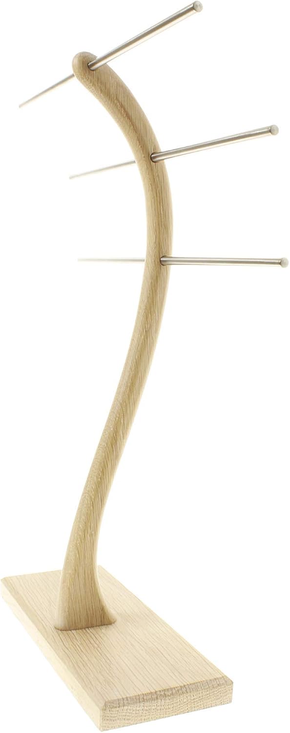 Schmuckbäumchen Schmuckständer Schmuckhalter Schmuckbaum Eiche weiss geölt für Armband Ketten und Ri
