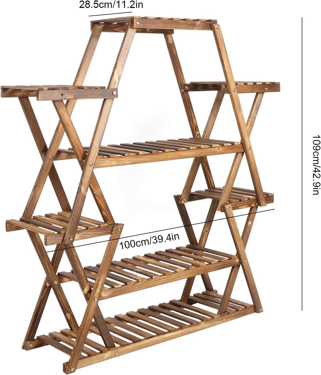 Pflanzenregal, Blumentreppe aus Holz, mehrschichtig, für den Garten, für den Innen- und Aussenbereic