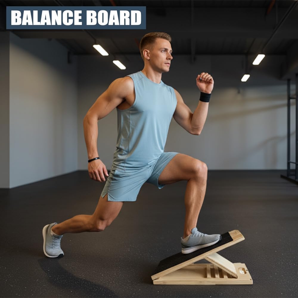 Verstellbar Balance Board Schrägbrett Natürliche, Natürliche