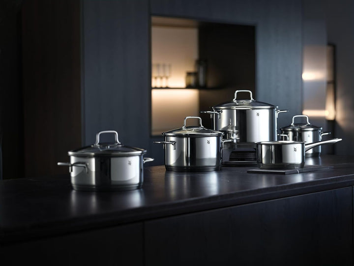 WMF Astoria Topfset Induktion 5-teilig, Kochtopf Set mit Glasdeckel für alle Herdarten, Kochgeschirr