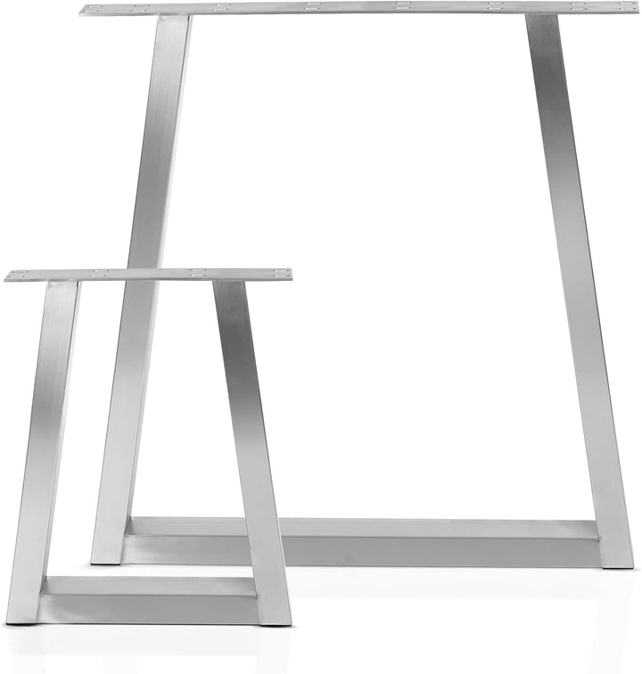 mina concept 11-2 Tischkufen Edelstahl – Tischgestell Trapez-förmig – Aussenmasse 70 x 72 cm – Profi