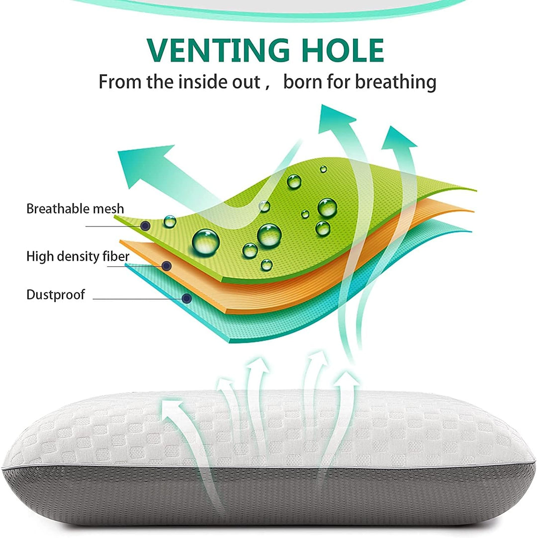Fityou Memory Foam Kissen, nackenstütz Kissen, Ergonomisches Schlafkissen, Kühl Kissen, doppelseitig