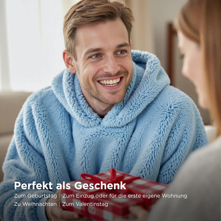 BEDSURE Hoodie Decke mit Ärmeln Deckenpullover - Tragbare Decke zum Anziehen als Geschenke für Fraue