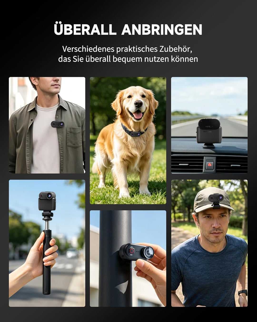 4K Action Cam Körperkamera Bodycam Vlog Kamera, 10M Unterwasserkamera,WiFi Magnetische POV-Aufnahme,