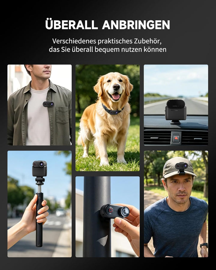 4K Action Cam Körperkamera Bodycam Vlog Kamera, 10M Unterwasserkamera,WiFi Magnetische POV-Aufnahme,