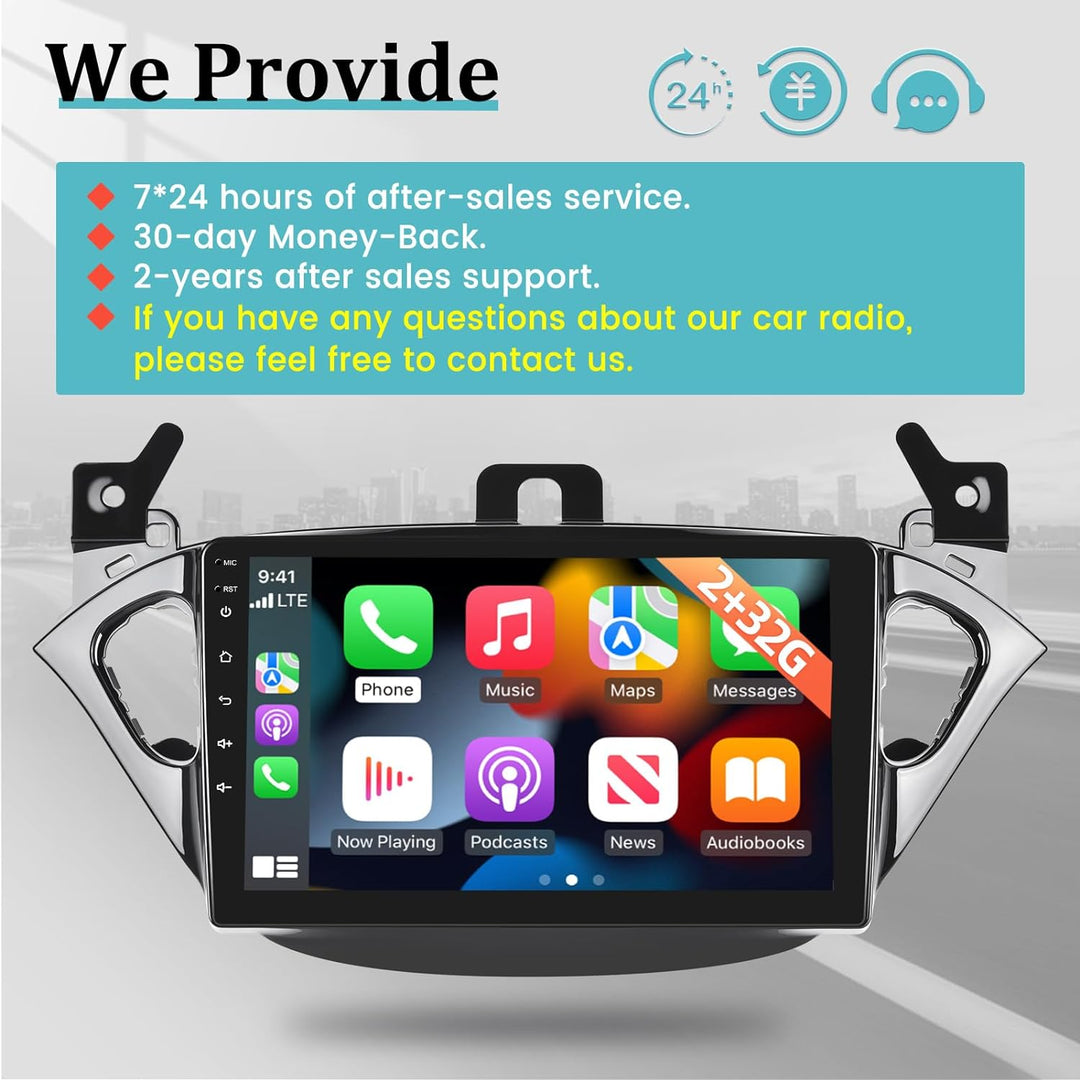 Android-Autoradio für Opel Corsa 2015-2019 / Opel Adam 2013-2016 mit kabellosem Carplay und Android