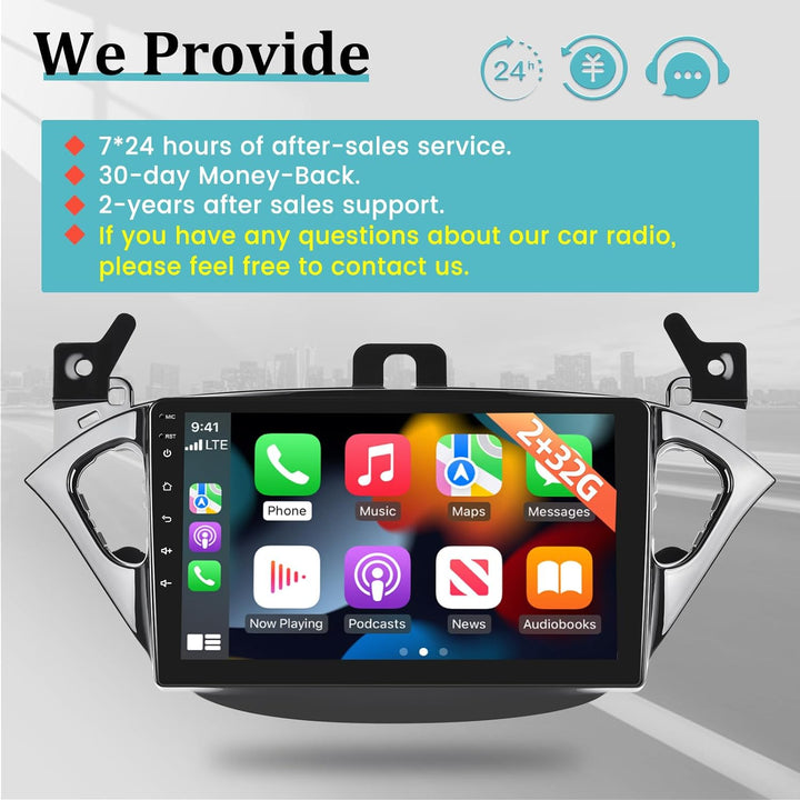 Android-Autoradio für Opel Corsa 2015-2019 / Opel Adam 2013-2016 mit kabellosem Carplay und Android