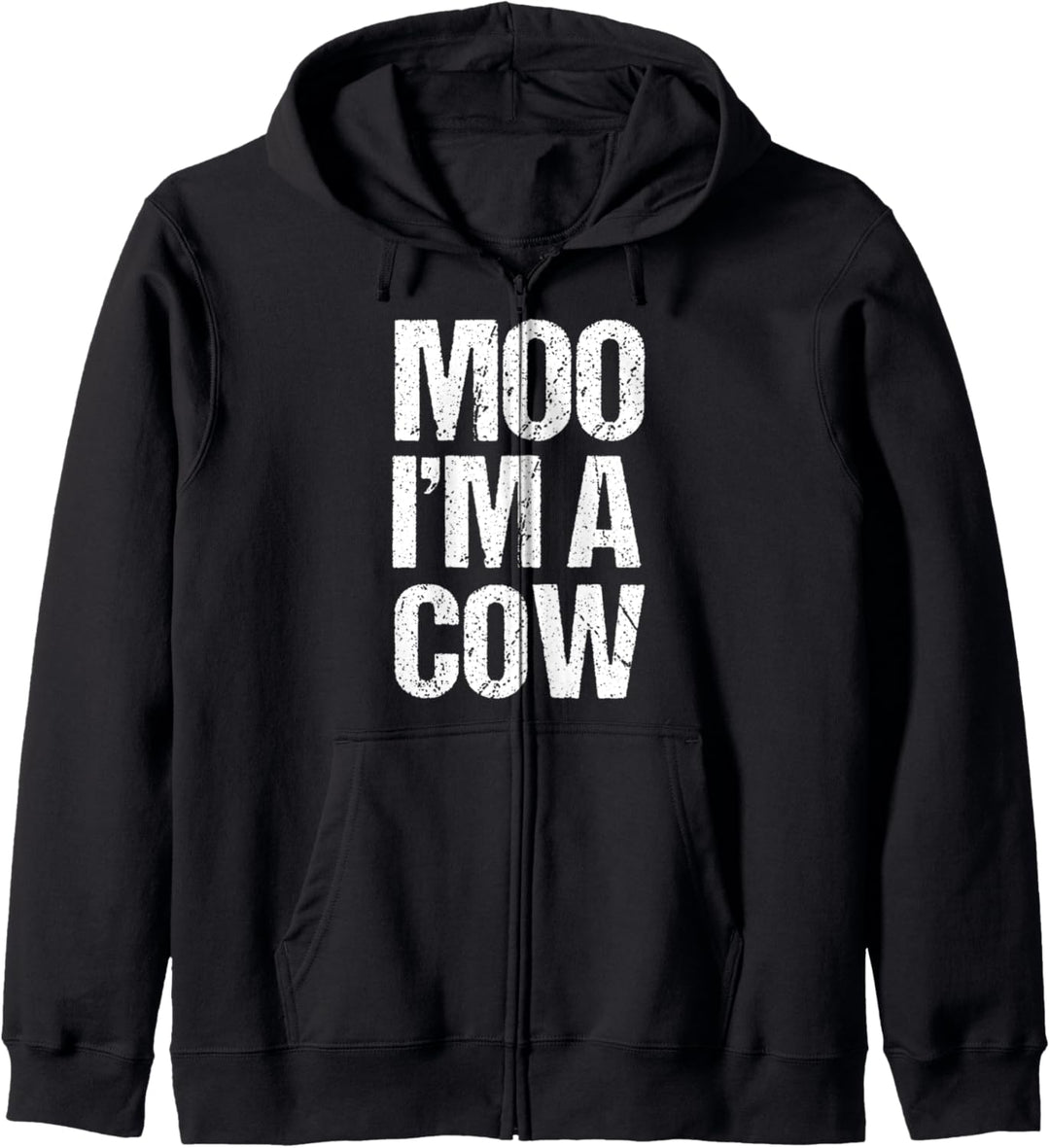 Mooo I'm A Cow, Lustiges Halloween-Kuh-Kostüm Kapuzenjacke