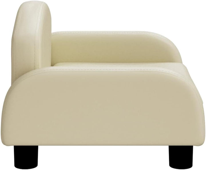 vidaXL Kindersofa Creme 50x40x30 cm Kunstleder 50 x 40 x 30 cm Creme, 50 x 40 x 30 cm Creme