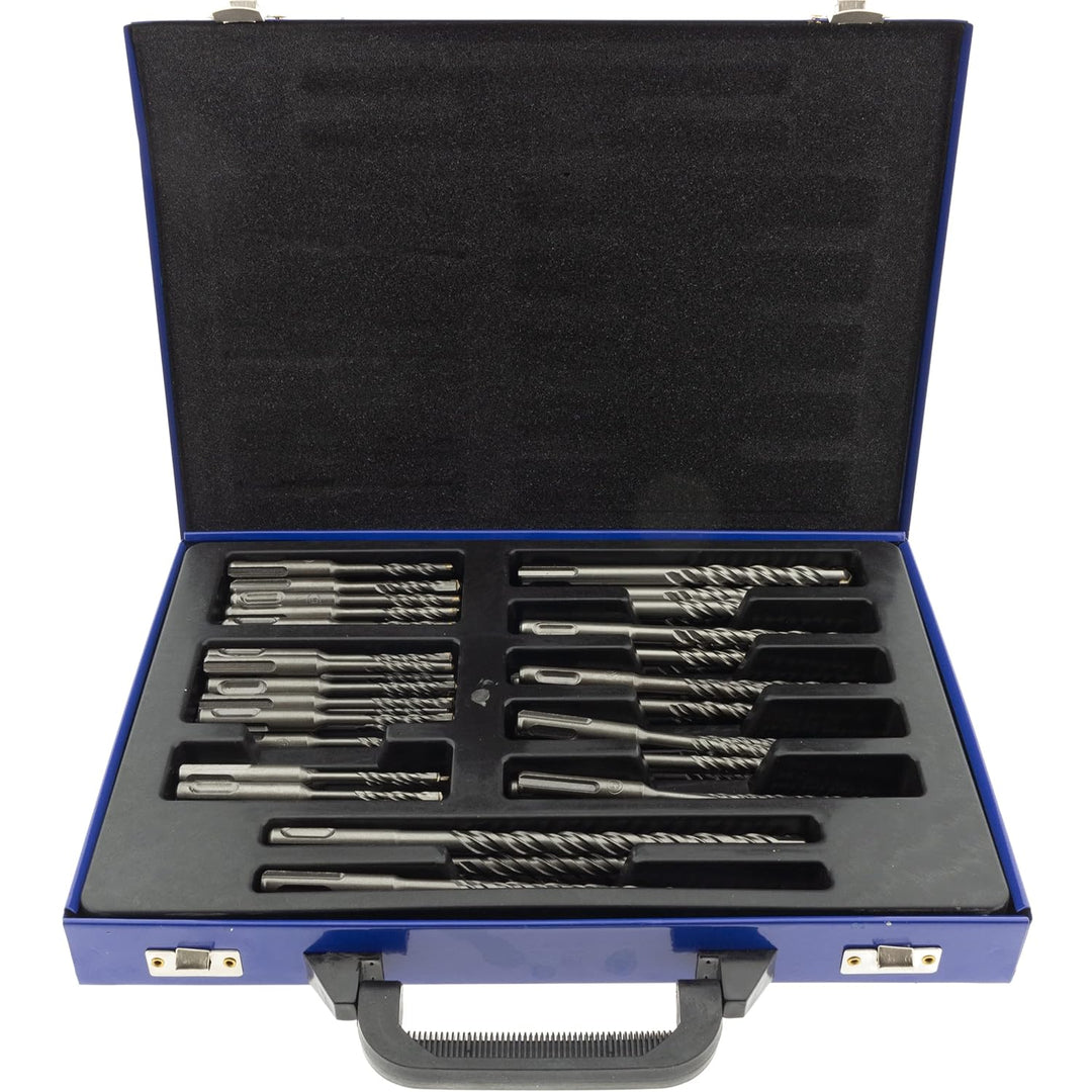 Toolchest SDS Steinbohrer Set 4-12 mm im Metallkoffer | Alle gängigen Grössen von 4 x 110 mm über 10