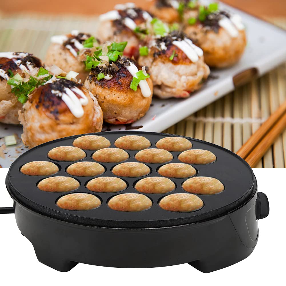 Elektrische Takoyaki-Maschine mit 18 Runden Formen, Oktopus-Kugel, Mini-elektrische Backform, Frühst