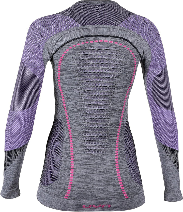 UYN Damen Unterhemd Ambityon UW Unterhemd, Black Melange/Purple/Raspberry, L/XL, U100023