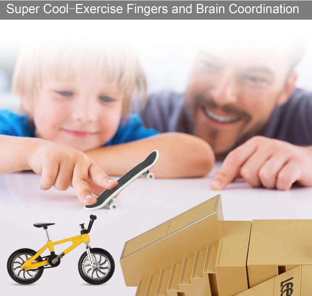 Skate Park Kit Rampenteile für Tech Deck Fingerboard 3 Mini Finger Skateboard 2 Fingerbike Griffbret