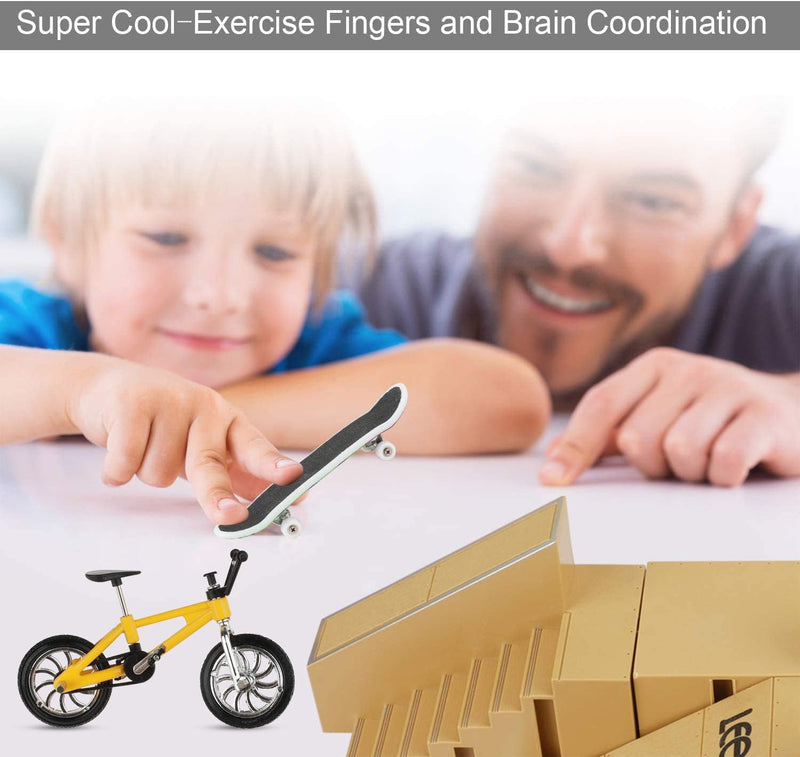 Skate Park Kit Rampenteile für Tech Deck Fingerboard 3 Mini Finger Skateboard 2 Fingerbike Griffbret