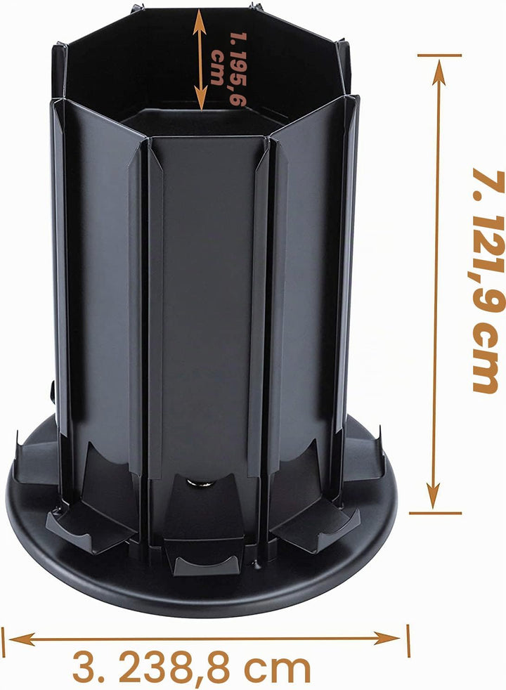 BAGOO Kaffee Kapselhalter für Nespresso 360-Grad-Drehung mit Zentraler Zusätzlicher Pod-Aufbewahrung