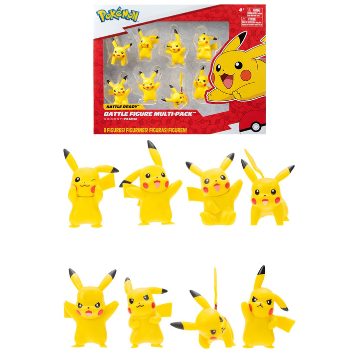 Pokémon Battle Feature Vinyl Figuren 8er Set Pikachu 5 cm Pack 5, Pack 5