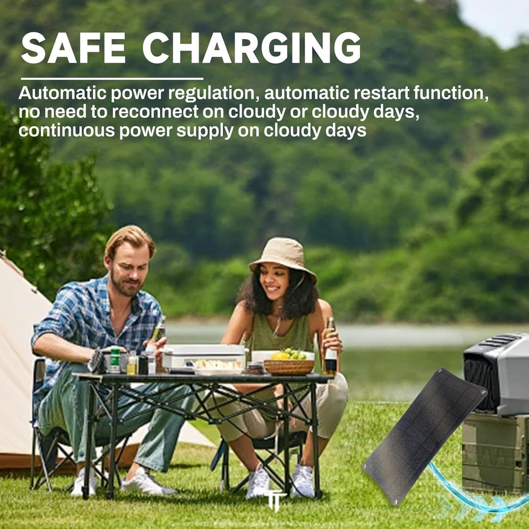 DEWIN 10W Solarpanel IPX6 Wasserdicht Tragbar Solar Ladegerät 2 USB-Ausgänge für Camping