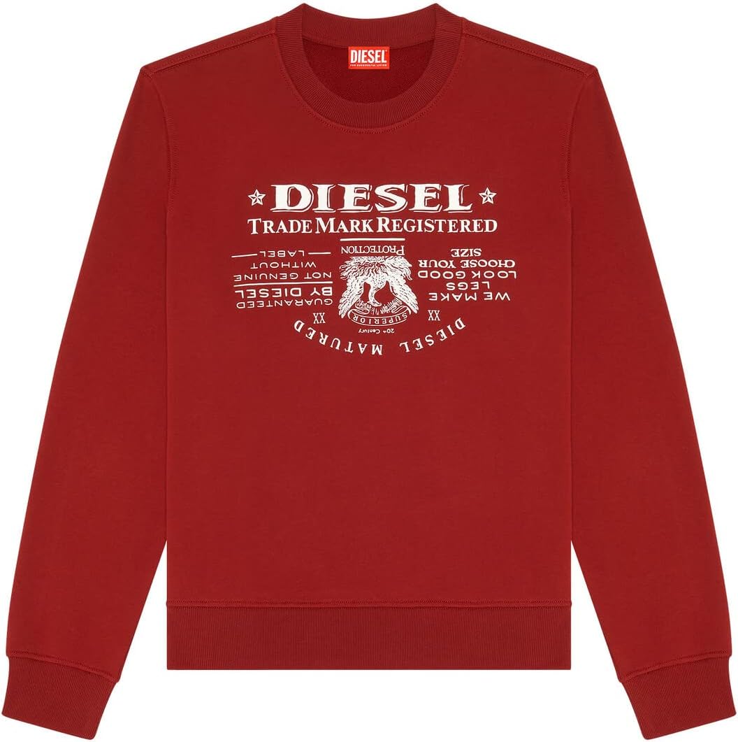 Diesel Herren Sweatshirt mit Rundhalsausschnitt XS 40y-0jfav, XS 40y-0jfav