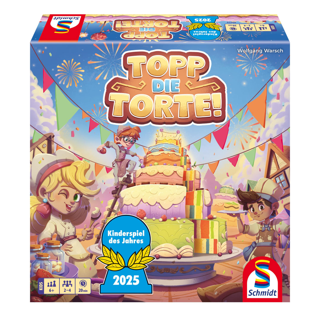 Schmidt Spiele 40659 Topp die Torte!, Kinderspiel des Jahres 2025 Standardgrösse, Standardgrö&#