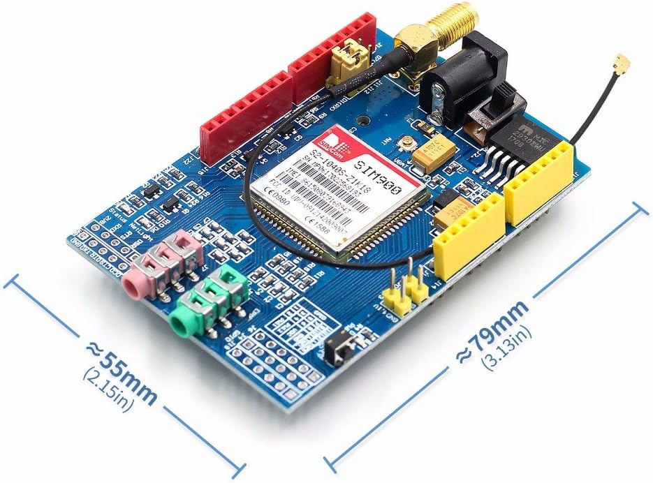 TECNOIOT SIM900 GPRS/GSM Shield Development Board Quad-Band Module with Antenna | SIM900 GPRS/GSM-Sc