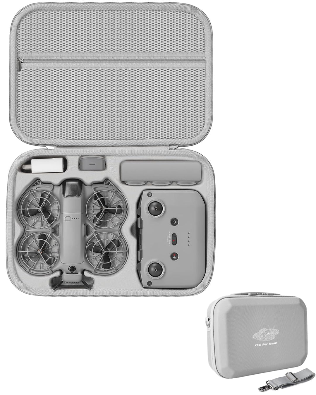 Tragetasche für DJI Neo 2, tragbare PU-Aufbewahrungstasche für DJI Neo 2 Fly More Combo, speichert R