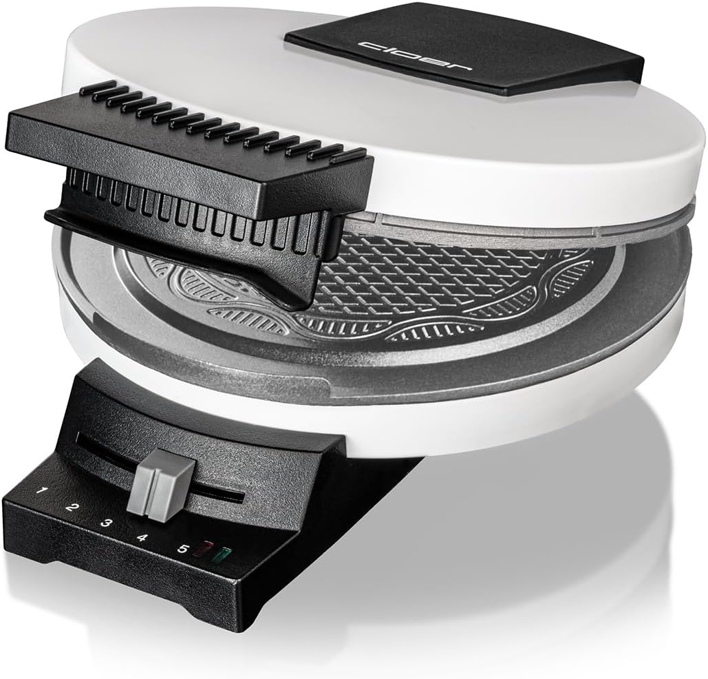 Cloer 271 Hörncheneisen für hauchdünne, knusprige Hörnchen, 800 W, Backfläche 15 cm Durchmesser, stu