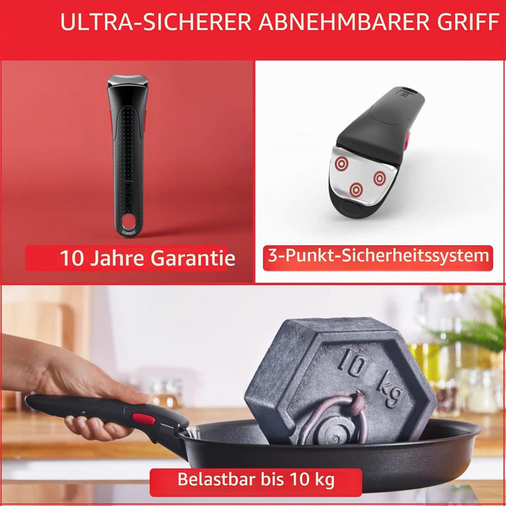 Tefal Ingenio Emotion Kochgeschirr, 13-teilig, Edelstahl, stapelbar, Antihaftbeschichtung, Induktion