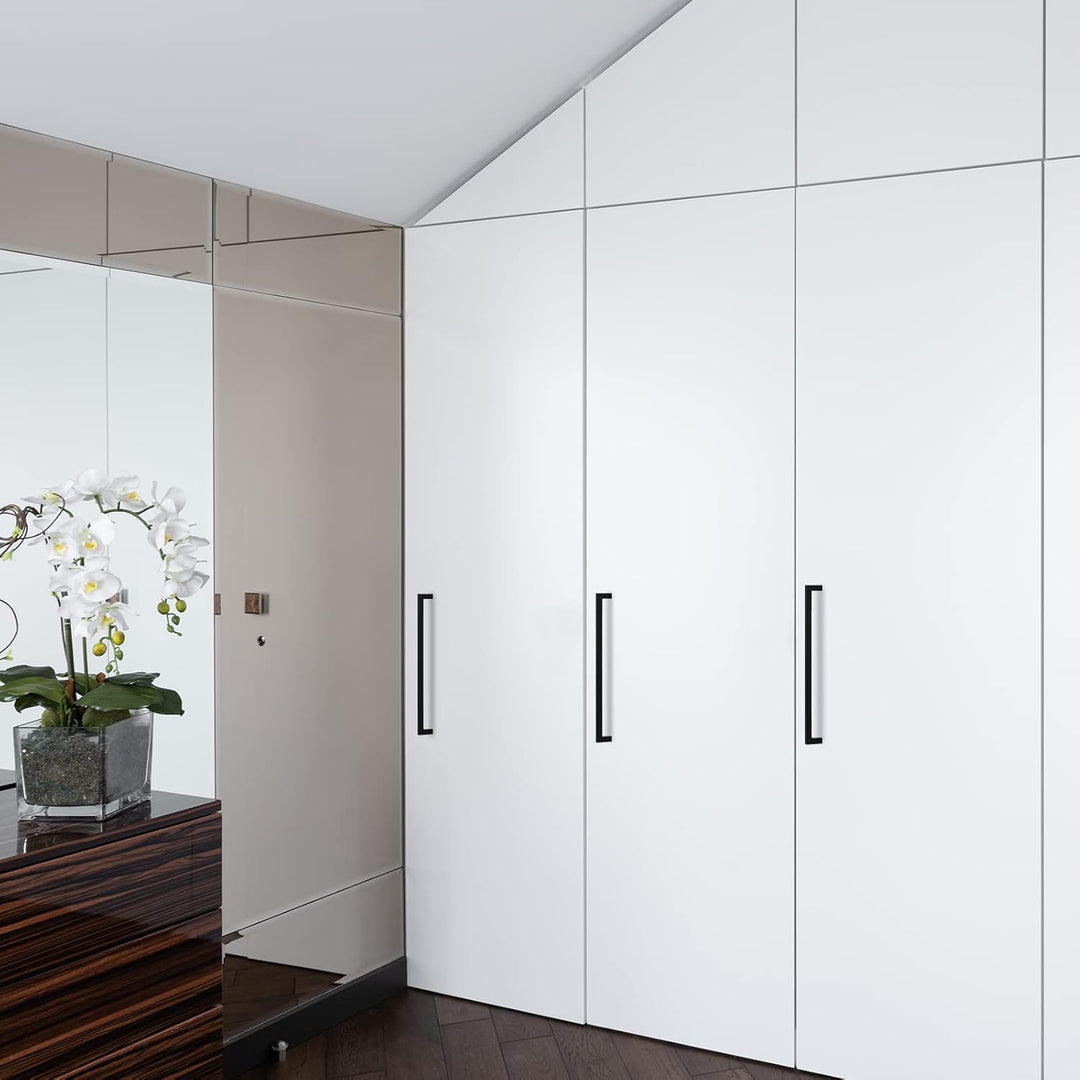 LONTAN 10 Stück schrankgriffe Schwarz Griffe Schwarz 128mm lochabstand Küchengriffe Schwarz Möbelgri