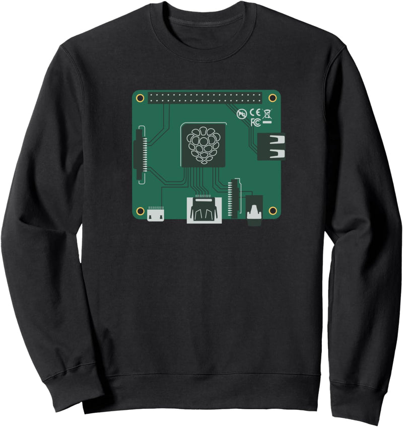 Green Raspberry Pi (Micro-Computer-Design) Sweatshirt