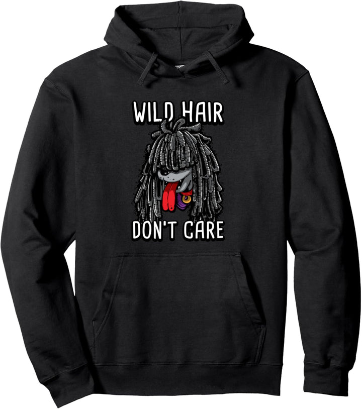 Puli Wild Hair Don't Care Rasta Hunde Dreadlocks Pullover Hoodie