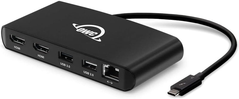 OWC - Thunderbolt 3 Mini Dock - 5 Port Thunderbolt 3 min-Dock 2 x HDMI, Features 2 x HDMI 4K60, USB