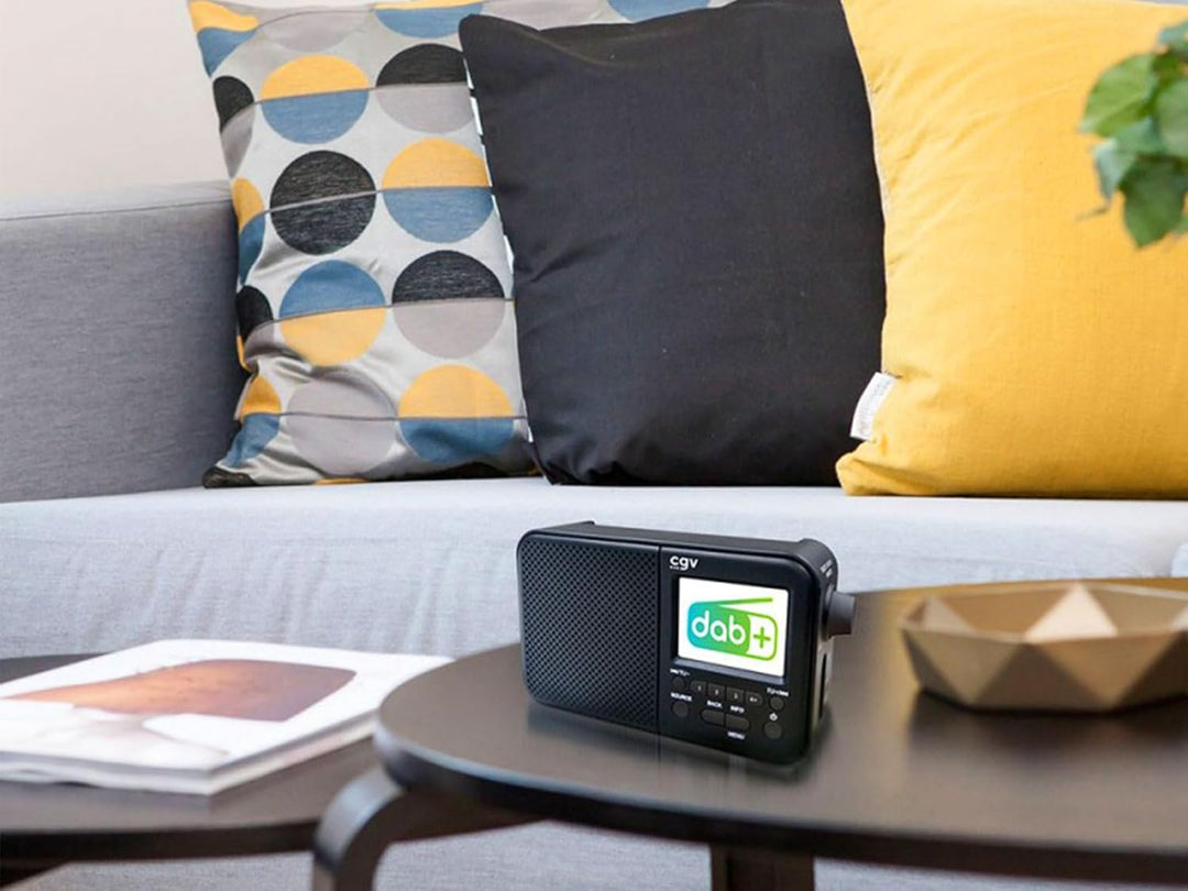 Tragbares Radio, wiederaufladbar, DR7+: FM und Dab+, mit Akku, programmierbarem Wecker, Farbdisplay,