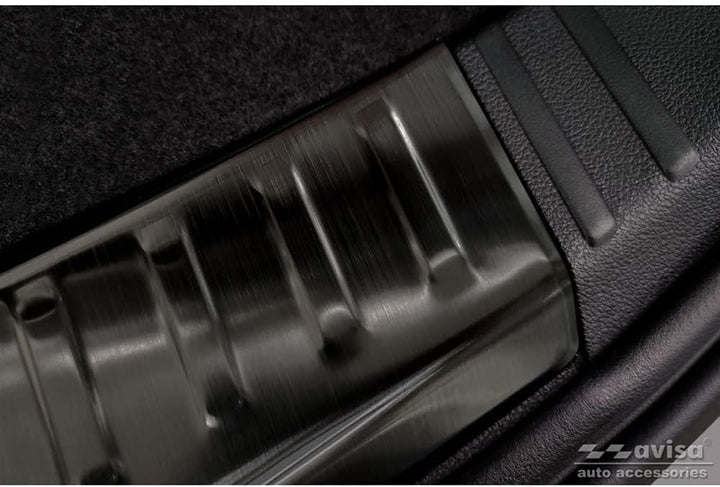 Avisa Schwarz Edelstahl Innere Heckstossstangenschutz kompatibel mit Skoda Kodiaq 2017-2021 & Faceli