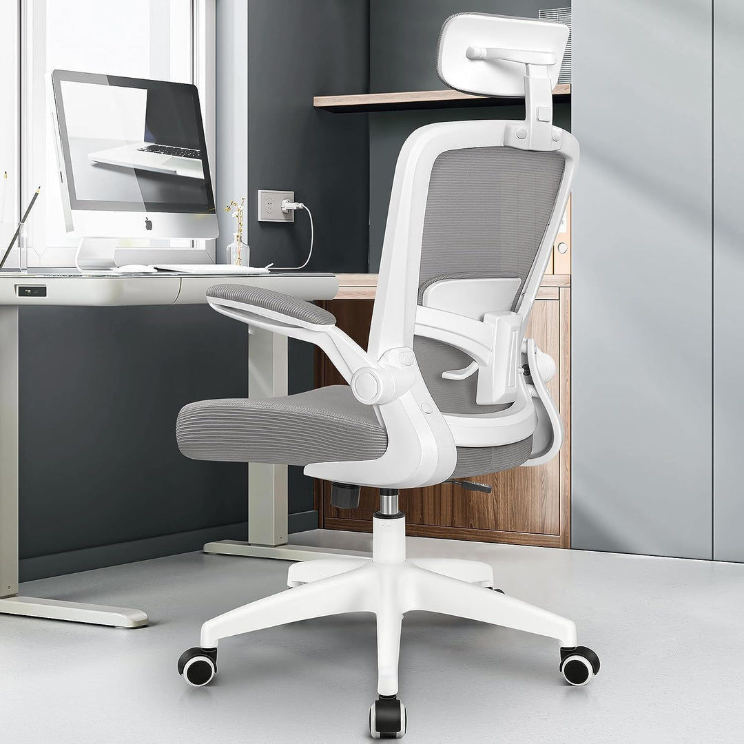 FelixKing Bürostuhl Ergonomischer schreibtischstuhl, bürostühle mit Verstellbarer Kopfstütze, Armleh