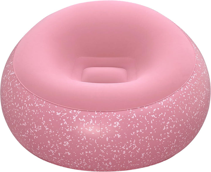 Bestway Inflate-A-Chair Luftsessel 112x112x66 cm Pink – Aufblasbarer Sessel für Indoor &amp; Outdoor, Lo