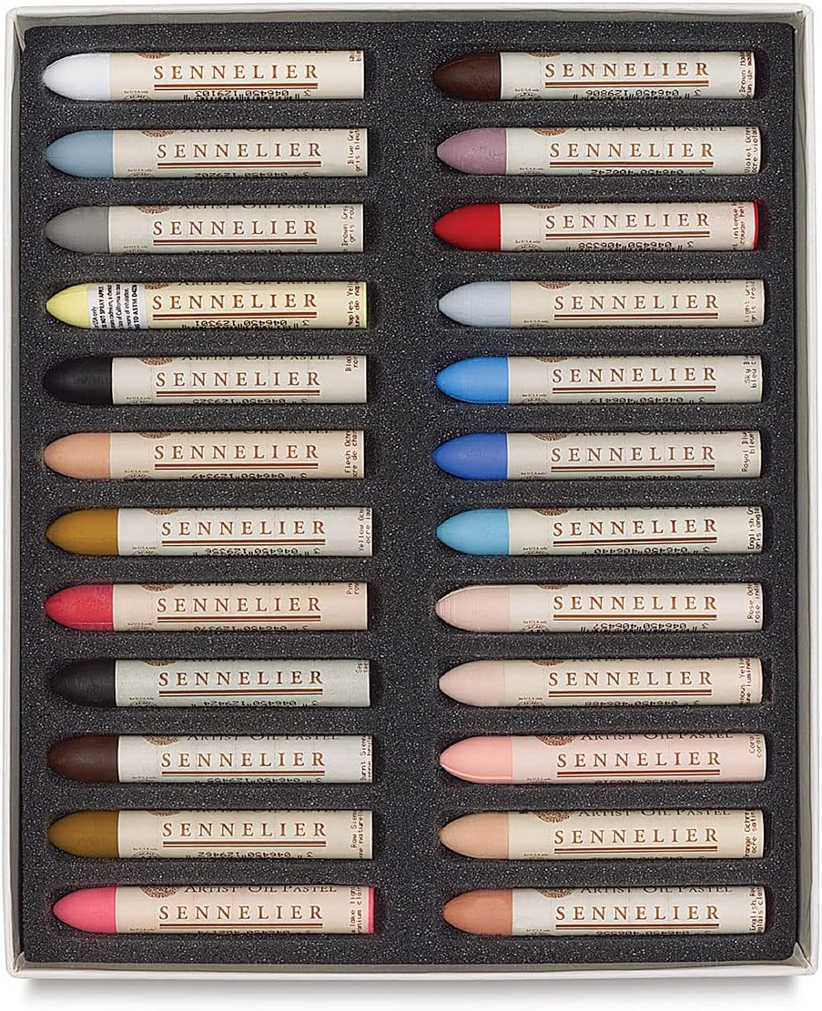 SENNELIER Kartonöl Pastell Set, 24 Stück, Hochformat 24 stück (1er Pack) Porträt, 24 stück (1er Pack