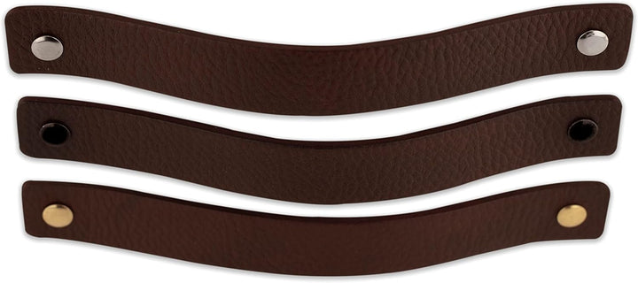 Brute Strength - Ledergriffe für Möbel - Braun - 2 Stück - 20 x 2,5 cm - Schrankgriff, Türgriff für