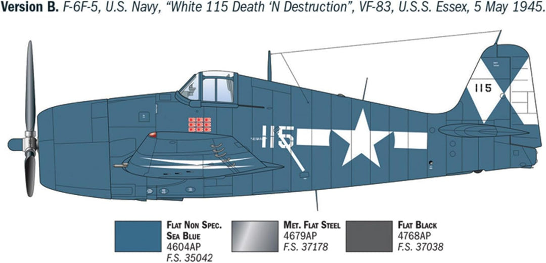 Italeri 91213 1:72 Grumman Hellcat F6 F-3 - Modellbau, Bausatz, Standmodellbau, Basteln, Hobby, Kleb