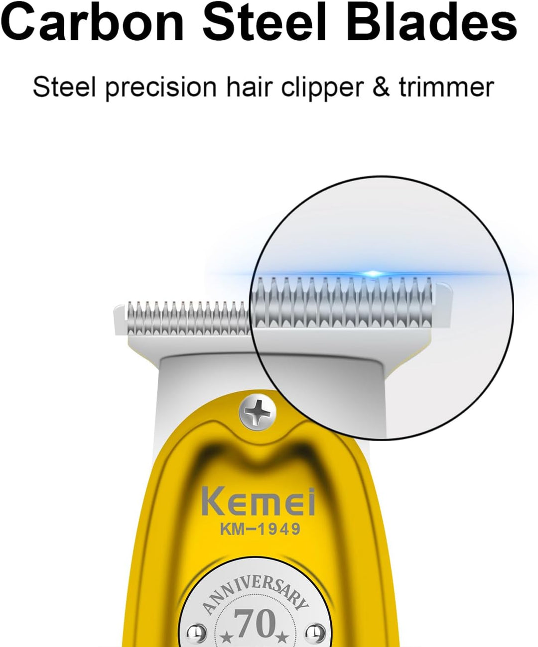 KEMEI Professionelle Haarschneidemaschine für Männer Zero Gap Trimmer Elektrisch Kabellos Bart/Haars