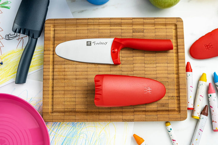 ZWILLING Twinny Kinderkochmesser, 10 cm, mit Fingerschutz, Edelstahl, Abgerundete Klingenform, Kindg