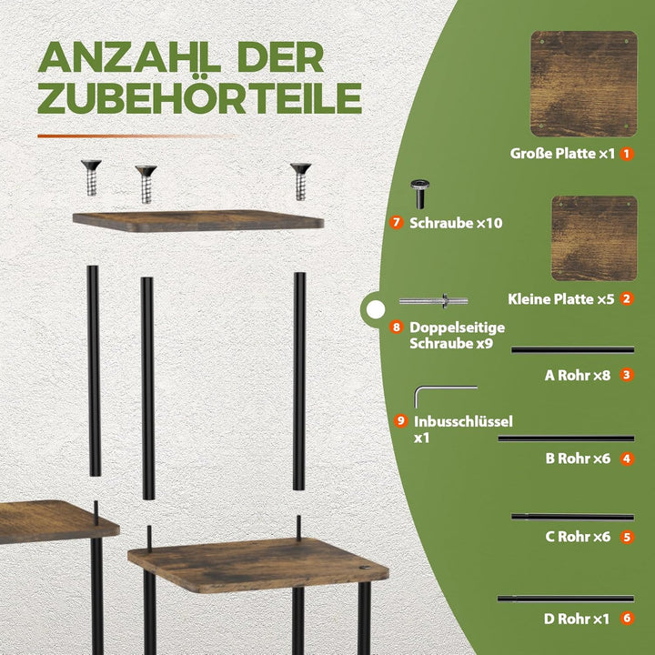 Bamworld Pflanzenständer Blumenständer für Draussen Pflanzenregal Blumentreppe Metall Outdoor Balkon