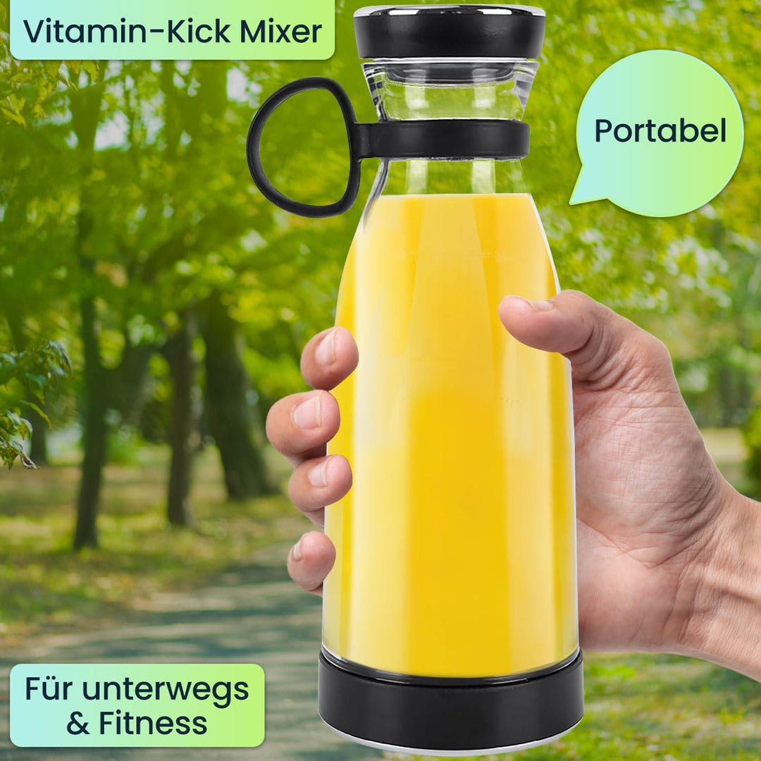 ideoon Mobiler Smoothie Maker 300ml, Akku: Elektrisch, trendig, kompakt & leistungsstark – Ihr porta