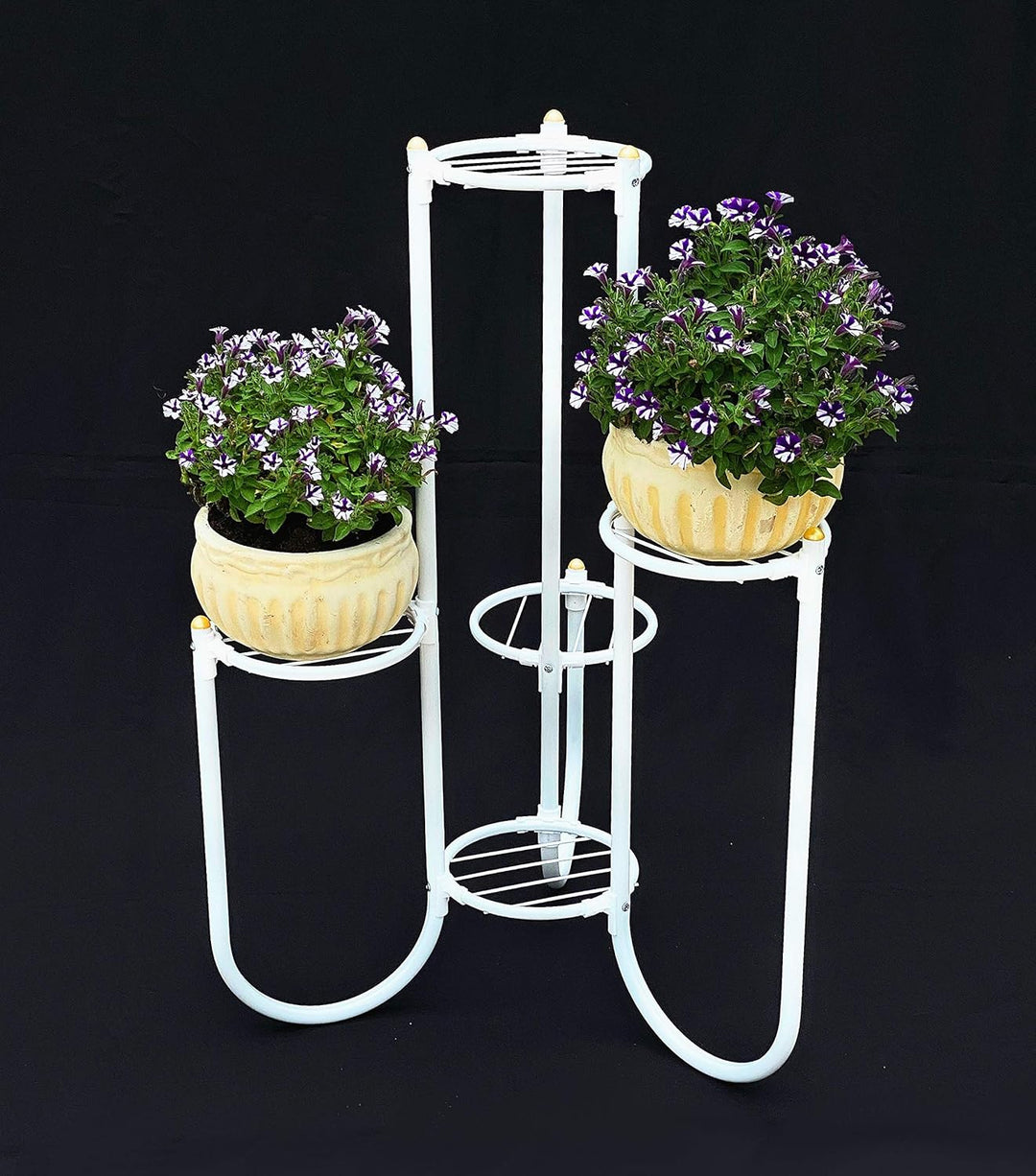 DanDiBo Blumentreppe Metall Weiss 93920 Pflanzenentreppe 81 cm Blumenregal Pflanzenständer Blumenstä